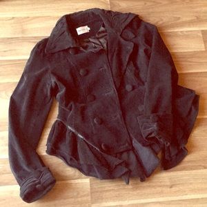 Black corduroy steampunk jacket